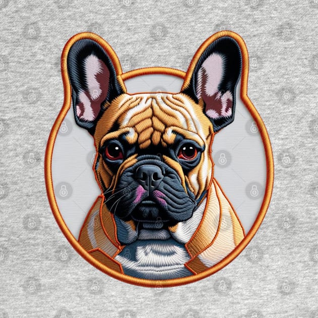 French Bulldog Embroidered Patch by Xie